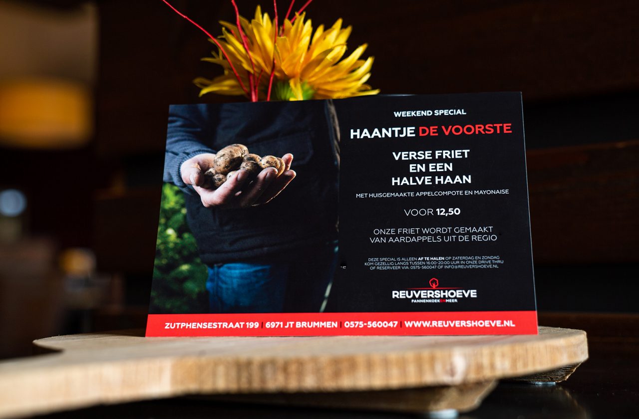 Reuvershoeve – Vormgeving: Flyer Haantje de Voorste